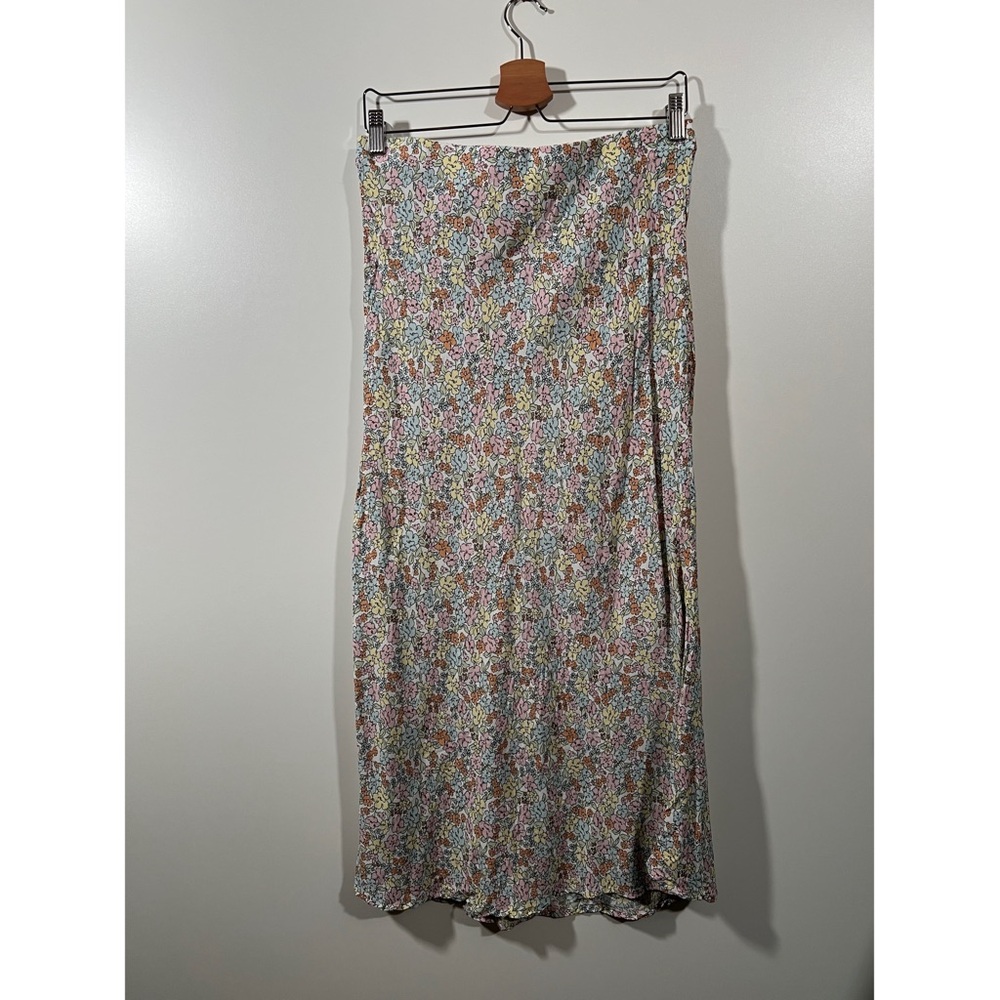 Cotton On Pastel Floral Print Women's Midi Skirt Size Medium